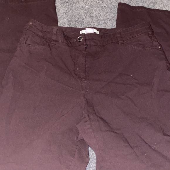 Chocolate Brown Flared Pants - Picture 2 of 6